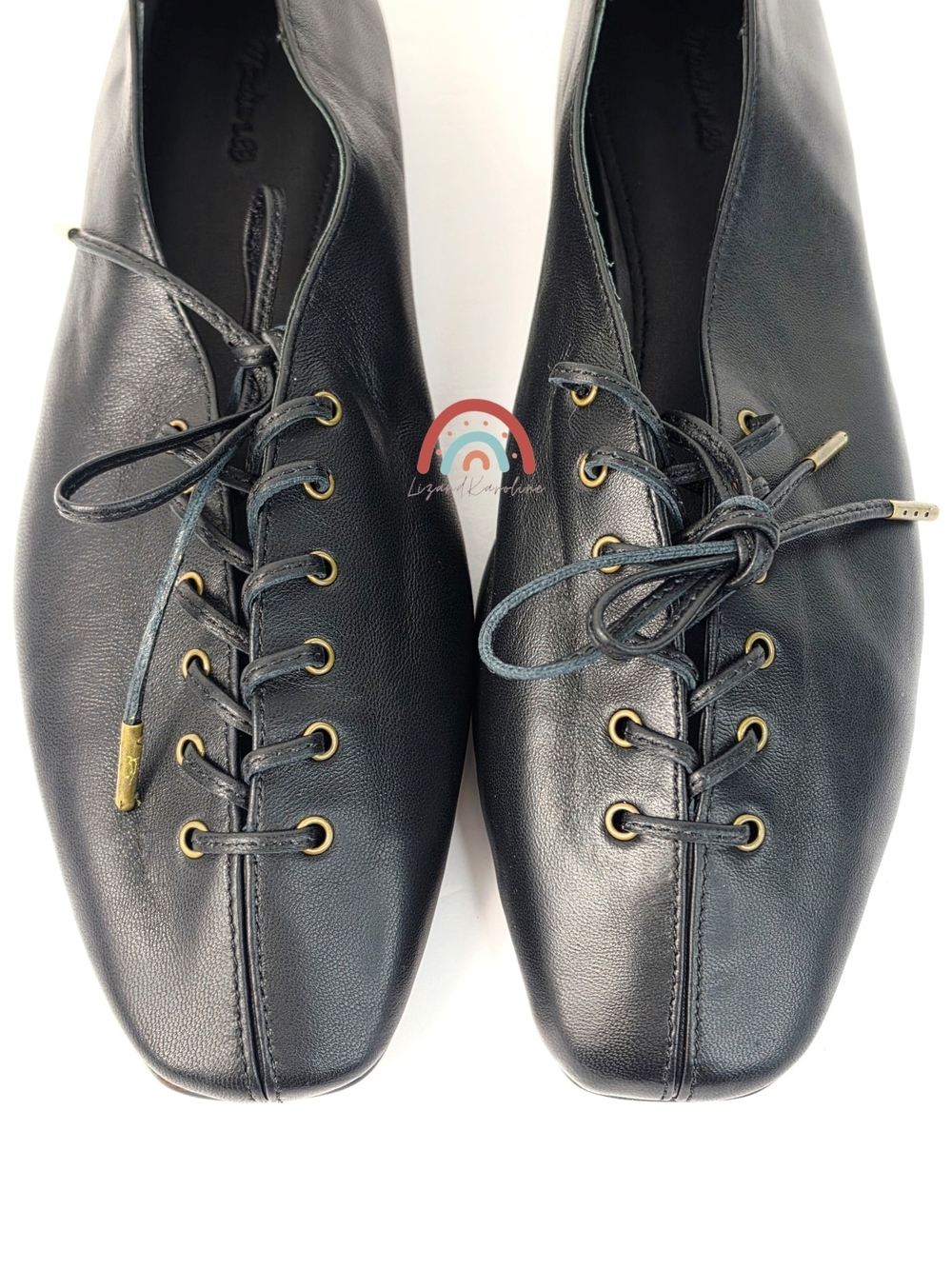 New! Madewell The Mylie Lace-Up Glove Flat in Leather 11 - Picture 10 of 15